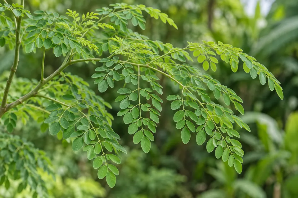 AI botanical illustration of Moringa (Moringa oleifera)